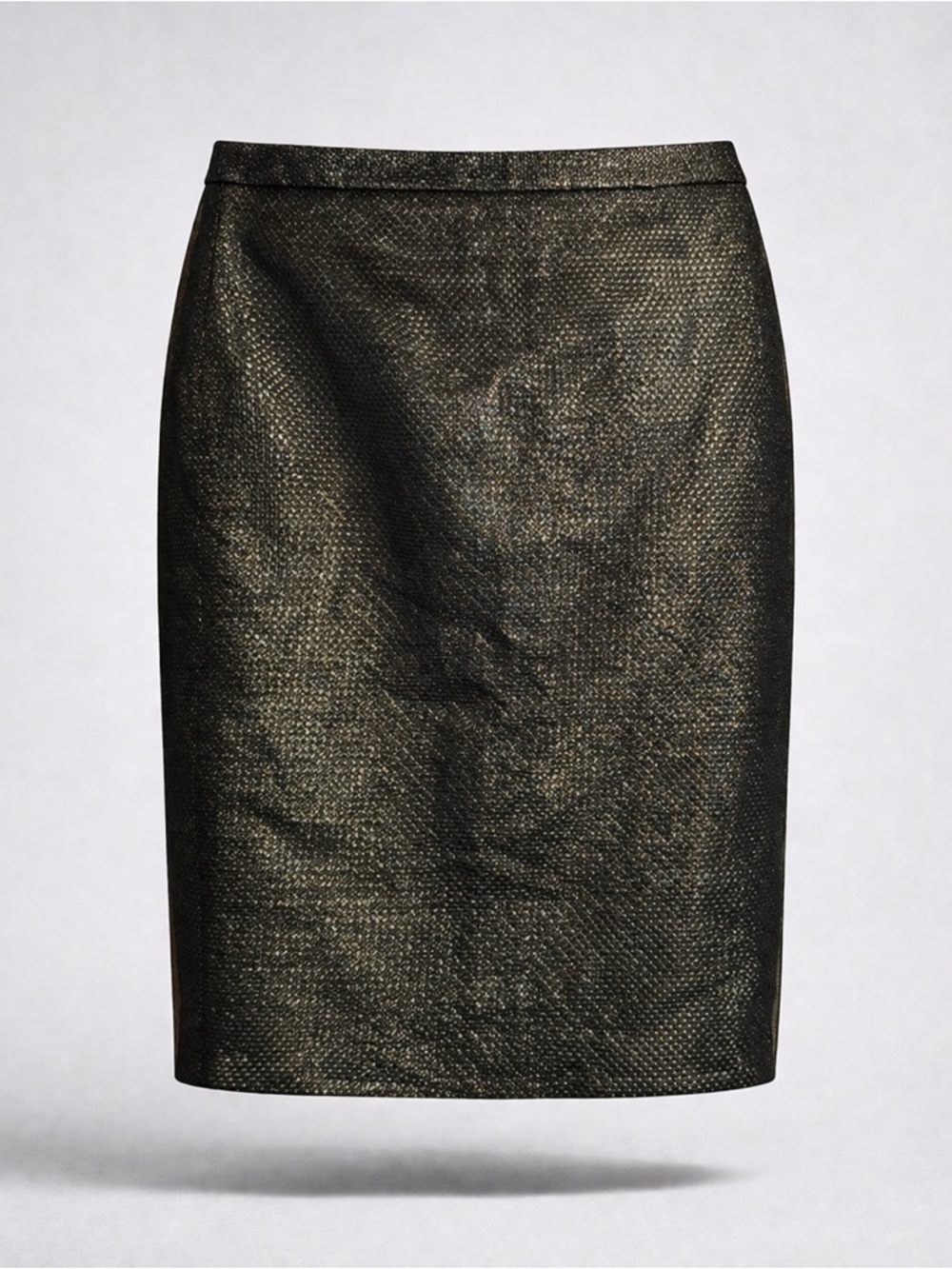 Pure Collection | Black and Gold Pencil Skirt